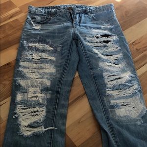 Blank NYC Galaxy Distressed patch jeans
